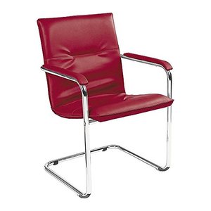 Nowy Styl Besucherstühle Rumba RUMBA CHROM V79N rot Kunstleder, 2 St.