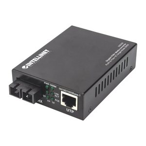 INTELLINET Gigabit PoE + Medienkonverter SC Singlemode 20km