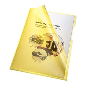 bene Sichthüllen DIN A4 gelb glatt 0,15 mm, 100 St.