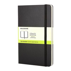 MOLESKINE Notizbuch Classic Collection fester Einband ca. DIN A5 blanko, schwarz Hardcover 240 Seiten, 1 St.