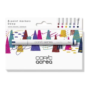 COPIC® acrea Deep Layoutmarker-Set farbsortiert 0,8 mm, 6 St.