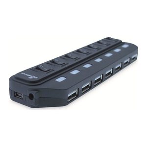 MediaRange USB-Hub 7-fach schwarz