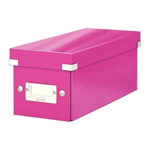 LEITZ CD-/DVD-Box Click & Store pink, 1 St.