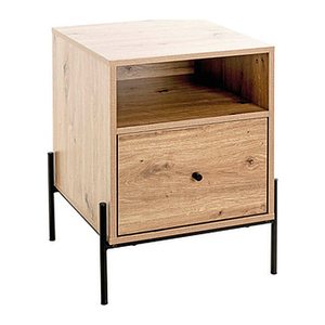 HAKU Möbel Konsole Nachttisch rechteckig MDF-Platte eiche 45,0 x 47,0 x 60,0 cm, 1 St.