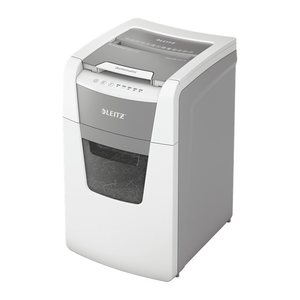 AKTION: LEITZ IQ Autofeed Small Office 150 Aktenvernichter mit Partikelschnitt P-5, 2 x 15 mm, bis 150 Blatt, weiß mit 55 Euro CashBack
