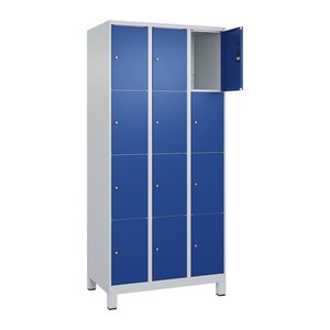 CP Schließfachschrank Classic Plus enzianblau, lichtgrau 080010-304 S10003, 12 Schließfächer 90,0 x 50,0 x 195,0 cm