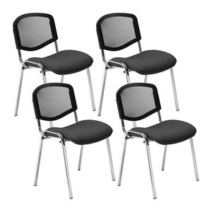 Nowy Styl Besucherstühle Iso Ergo Mesh anthrazit Stoff, 4 St.