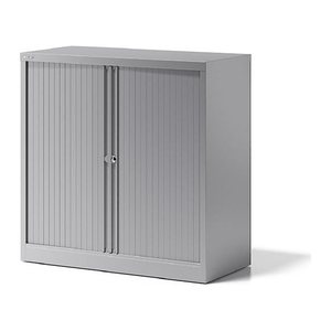 BISLEY Essentials Rollladenschrank silber 1 Fachboden 100,0 x 47,0 x 100,0 cm