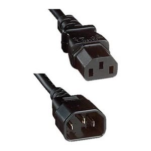 goobay Geräte C14/Geräte C13 Kabel Kaltgeräte-Verlängerungskabel 1,5 m schwarz, 1 St.