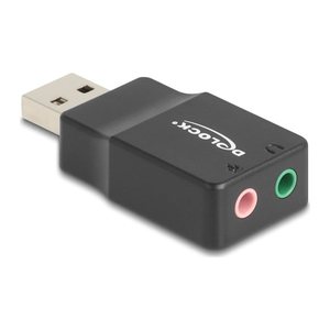 DELOCK Externe USB Soundkarte 2x3,5mm Klinkenbu. Plug&Play