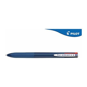 PILOT 4-Farben-Kugelschreiber Super Grip-G4 blau, Schreibfarbe: schwarz, blau, rot, grün, 1 St.