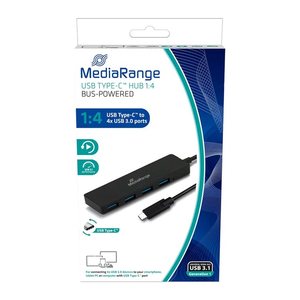 MediaRange USB-Hub MRCS508 4-fach schwarz