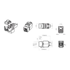 DIGITUS  RJ-45 Keystone-Module, 24 St.