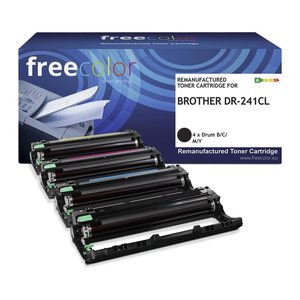 Freecolor Toner Brother DR-241CL Drum Kit BK/C/M/Y 15000 Sei remanufactured