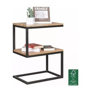 WOHNLING Beistelltisch rechteckig Massivholz akazie 45,0 x 30,0 x 60,0 cm, 1 St.