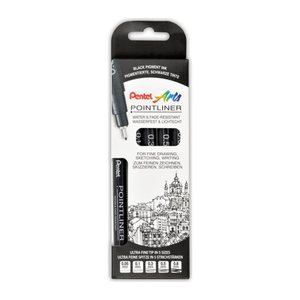 Pentel Pointliner Fineliner-Set schwarz, 1 Set