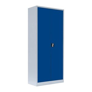 LÜLLMANN Stahlschrank 530331 enzianblau, lichtgrau 4 Fachböden 80,0 x 38,3 x 180,0 cm, aufgebaut, 1 St.