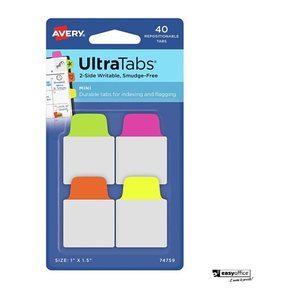 AVERY Zweckform UltraTabs Mini Haftmarker farbsortiert 40 Blatt