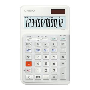 CASIO JE-12E-WE Tischrechner weiß
