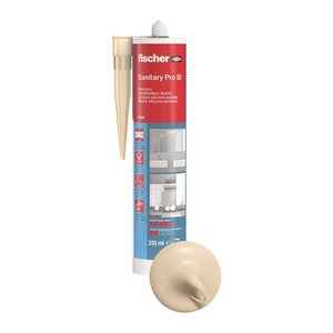 fischer Sanitary Pro SI Sanitär Silikon bahamabeige 310,0 ml