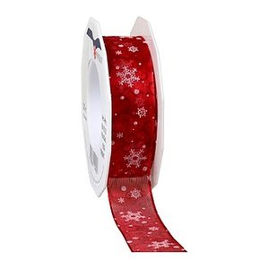 PRÄSENT Geschenkband Trient seidenmatt rot 25,0 mm x 20,0 m