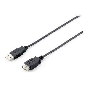 Equip Kabel USB-A2.0->A Erweiterung St/Bu 1.80m schwarz Polybeutel