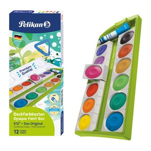 Pelikan K12 grün Wasserfarbkasten 12 Farben