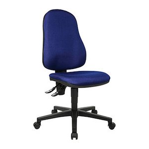 Topstar Bürostuhl Point 60, 8160G26 Stoff blau, Gestell schwarz
