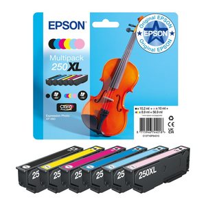 EPSON 250XL (Violine) mehrfarbig Druckerpatronen, 6er-Set