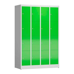 ClassiX Schließfachschrank gelbgrün, lichtgrau X-520445, 16 Schließfächer 118,5 x 50,0 x 180,0 cm