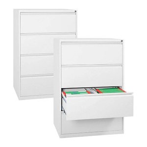 Gürkan Hängeregistraturschrank reinweiß 4 Schubladen 76,0 x 62,0 x 132,0 cm, 1 St.