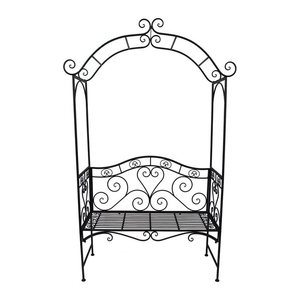 Garden Pleasure Gartenbank COLIMA 504663 schwarz Metall 124,0 cm