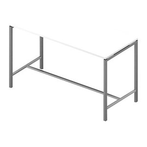 Quadrifoglio Stehtisch Creo weiß rechteckig, 4-Fuß-Gestell alu, 180,0 x 80,0 x 107,0 cm