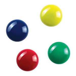 Zeller Magnete farbsortiert, Kunststoff Ø 2,0 x 0,9 cm, 12 St.