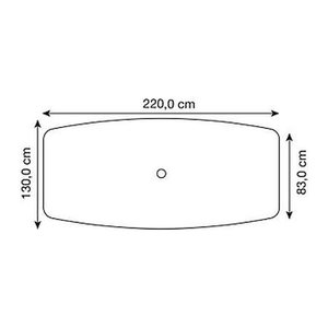 HAMMERBACHER Konferenztisch KT22C lichtgrau Tonnenform, Rundrohr grau, 220,0 x 83,0/103,0 x 72,0 - 74,0 cm