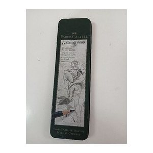 FABER-CASTELL Castell 9000 Bleistifte B, HB, 2B, 4B, 6B, 8B dunkelgrün, 6 St.