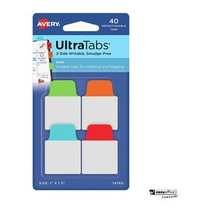 AVERY Zweckform UltraTabs Mini Haftmarker farbsortiert 40 Blatt