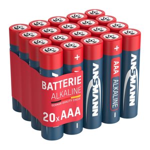 ANSMANN Batterien Red Alkaline Alkali-Mangan Micro AAA 1,5 V, 20 St.
