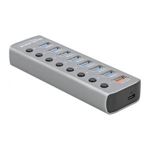 DeLOCK USB-Hub 7-fach grau