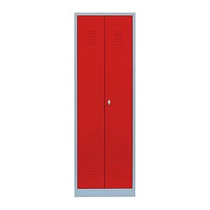 LÜLLMANN Spind feuerrot, lichtgrau 510714, 1 Schließfach 60,0 x 50,0 x 180,0 cm