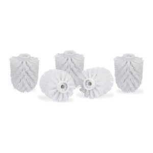 relaxdays Ersatzbürstenköpfe weiß Kunststoff Innengewinde: 9,5 mm, 5 St.