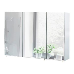 MÖBELPARTNER Spiegelschrank Basic 134110 weiß glanz 120,0 x 16,0 x 70,7 cm