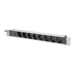 DIGITUS 8-Fach Steckdosenleiste 1HE PDU, IEC C14 St. IT