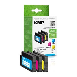 KMP H101V cyan, magenta, gelb Druckerpatronen kompatibel zu HP 951XL (CN046AE/CN047AE/CN048AE), 3er-Set