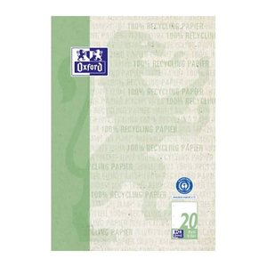 OXFORD Briefblock Recycling DIN A4 blanko Lineatur 20, 1 Block