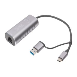 DIGITUS DN-3028  USB C/USB 3.0 A, Ethernet Adapter, 1 St.