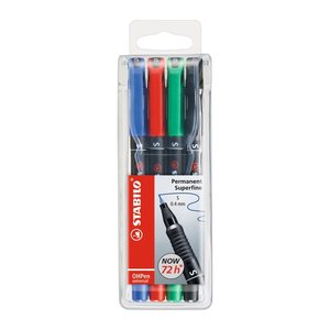 STABILO OHPen universal Folienstifte-Set farbsortiert permanent, 4 St.