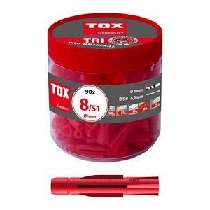TOX TRI 8/51 010260051 Universaldübel Ø 8 mm x 51 mm, 90 St.