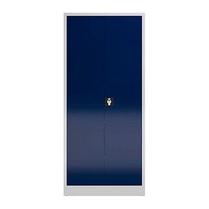 ClassiX Putzmittelschrank X-545521 enzianblau, lichtgrau 4 Fachböden 80,0 x 38,0 x 180,0 cm, aufgebaut, 1 St.