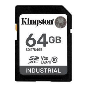 SD Card 64GB Kingston SDXC Industrial -40C to 85C retail